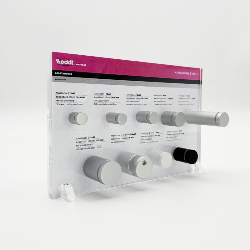 Muestrario de Separadores Alumínio